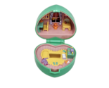 VINTAGE 1991 BLUEBIRD POLLY POCKET MIDGE&#39;S BEDTIME RING COMPACT HEART PL... - £20.62 GBP