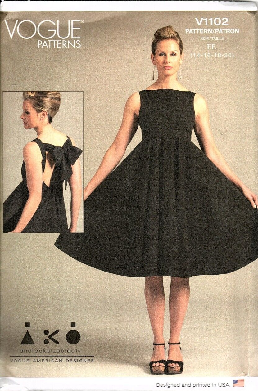 Primary image for Vogue V1102 Misses Special Occasion Dress Size 14 - 20 Uncut Sewing Pattern