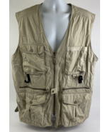 Men&#39;s Eddie Bauer Outdoor Vest Size LARGE Fishing Photo Hunting Hiking B... - $37.61