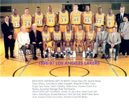 1996-97 Los Angeles Lakers 8X10 Team Photo Basketball Picture Nba La - £3.94 GBP