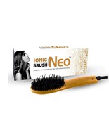 NEO Heated Brush Hot De-tangle Hair Straightener Quick &amp; Easy Straightening - £55.05 GBP