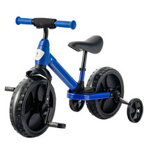 4-in-1 Kids Training Bike Toddler Tricycle with Training Wheels and  Pedals-Blu - £81.55 GBP