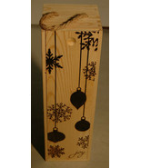 Bottled Poetry Joy Wood Wine Box Holder Storage Display Decor Holiday Ch... - £19.65 GBP