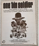 Sheet Music One Tin Soldier (The Legend Of Billy Jack) by Coven - $14.85