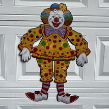 Vtg 1998 Beistle Company 23"x28" Jointed Diecut Clown Hanging Party Decoration - $19.79
