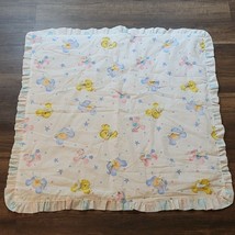Vintage Baby Blanket Quilt Comforter Lion Elephant Pony Horse Star Polka Dot  - £47.47 GBP