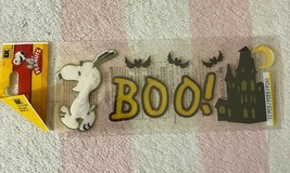 EK Success Peanuts Snoopy Boo Haunted House Spooky Halloween Scrapbook Stickers - £5.49 GBP