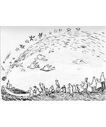 The Road to Bethlehem - Brushpen and ink - €14,64 EUR+