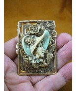 (CM37-18) WOMAN BONNET white + blue CAMEO Pin Pendant Jewelry brooch nec... - $36.79 CAD