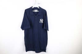 Vintage 90s Majestic Mens Medium Oversized New York Yankees Baseball Pol... - £25.84 GBP