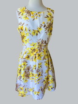 Jessica Howard Taffeta Sleeveless Floral Dress Lined With A Crinoline Size 14P - £33.90 GBP