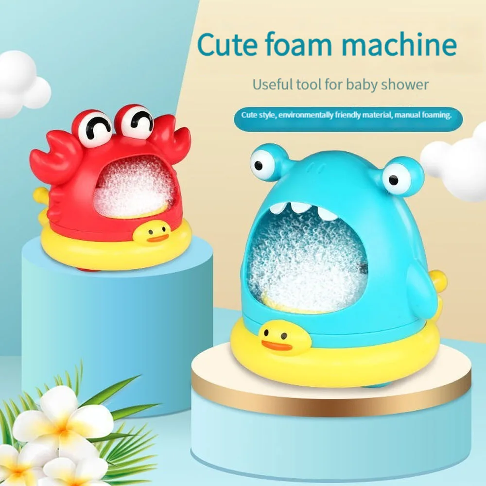 Electric Baby Bath Toy Shark Outdoor Foam Machine Maker Cute Cartoon Shark - £17.33 GBP+