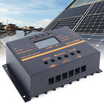 80A Lcd Solar Panel Battery Charge Controller 12V/24V Regulator Auto Pwm... - £46.90 GBP