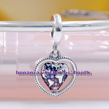 2022 Autumn Release 925 Sterling Silver Family Spinning Heart Globe Dangle Charm - $17.60