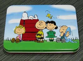Peanuts Snoopy Charlie Brown Playing Cards 2 Decks &amp; Tin Unused - £19.65 GBP
