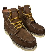 Iron Age Mens Steel Toe Waterproof Work Boots Brown Leather IA5062 Size 13W - €72,40 EUR