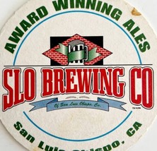 Slo Brewing Co Coaster San Luis Obispo California Brewery Collectibles C96 - £7.85 GBP
