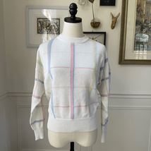 Vintage Head Sportswear Pastel Plaid Crewneck Sweater M - $32.40