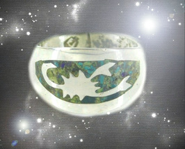 HAUNTED RING ALL IS DARKNESS IS ELIMINATED PROTECTION WARD OFF OOAK MAGICK  image 2