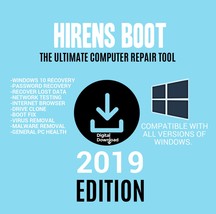 Hiren's BOOT CD DVD Hirens BootCD 2019 Utility Toolkit Disk Recovery (latest ed) - $4.99