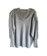 Vintage Brownstone Studio NY Women’s Size L Blue Crochet Long Sleeves ￼ - $17.27