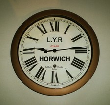 LYR Lancashire &amp; Yorkshire Railway Vintage Style Clock, Horwich Station Replica. - £53.49 GBP