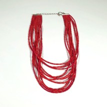 Jay King Desert Rose Trading Necklace 925 Sterling Womens Jewelry 17&quot; Red Coral - £91.38 GBP