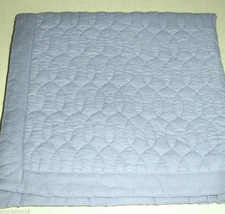 Sferra BRADLEY Quilted Accent Pillow Cover Ocean Blue Cotton 20x20&quot; New Sample - £19.97 GBP