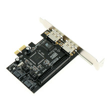 Pcie To 2X Sata2.0 + Ide 40Pin + 2X Esata Hard Disk Controller Adapter R... - £23.44 GBP