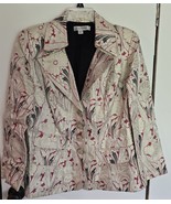 Womens 12? Kay Unger New York Multicolor Metallic Silk Blend Lined Jacke... - $533.89 MXN