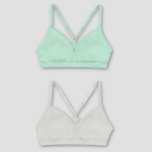 Two (2) Hanes Girls&#39; Seamless On the Go Comfort Racerback Bra Small 6-6X... - $15.00