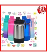 Personalized 12 oz Kids Insulated Water Bottle - Leakproof &amp; Fun Stickers - $458.70 MXN