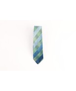 Vintage 70s Rockabilly Distressed Striped Color Block Silk Neck Tie Wedd... - $19.75