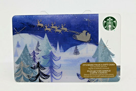 Starbucks Coffee Gift Card 2016 Santa&#39;s Journey Snow Tree Mountain Zero ... - $10.84