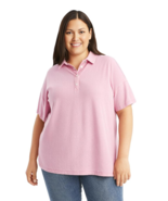 Style &amp; Co Pink Polo Top Size Large - $336.37 MXN