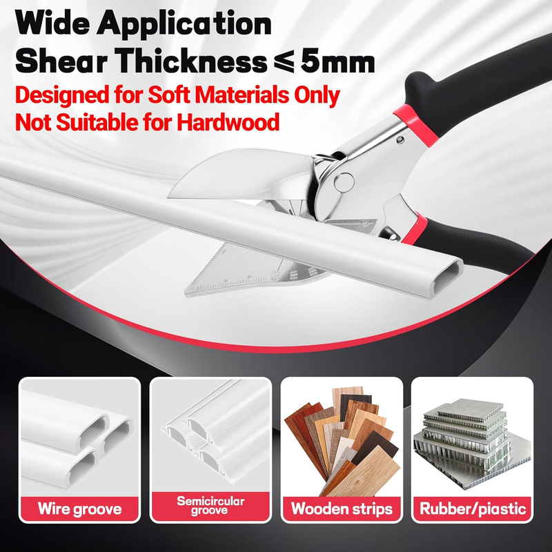 Multi Angle Miter Shears for Moulding and Trim, Quarter round Cutting Tool for C Item image 5