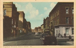 King Street Kitchener Ontario Canada Postcard PM 1952 to Chicago IL DB D35 - £5.52 GBP