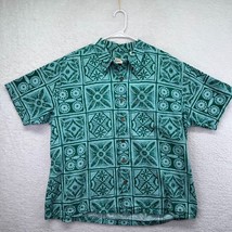 Orvis Latitudes Shirt Mens Extra Large Button Up Hawaiian Green Short Sl... - £15.52 GBP