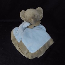 Carter&#39;s 2011 Gray &amp; Blue Elephant Security Blanket Rattle Stuffed Plush Toy - £29.14 GBP