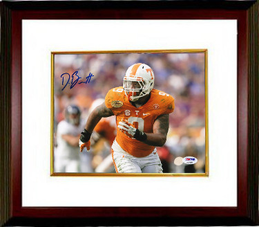 Primary image for Derek Barnett signed Tennessee Volunteers 8x10 Photo Custom Framed #9- PSA Holog