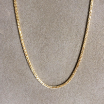 Unisex Halskette 14k Gelbgold Spiga Weizenlänge 19,69 Zoll Breite 1,42 mm - £297.71 GBP