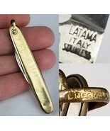 vintage 12k GOLD filled pocket knife LATAMA ITALY 1976 L  Mfg. - $32.99