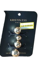 Kristin Ess Women&#39;s The Metallic Gold Pony Baubles w/ Hair Elastics  2ct - $12.99 CAD