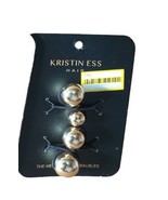 Kristin Ess Women&#39;s The Metallic Gold Pony Baubles w/ Hair Elastics  2ct - $12.97 CAD