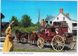 Ontario Postcard Morrisburg Upper Canada Village Mail Stage Coach - £1.66 GBP