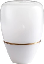 Table Lamp Cyan Design Savoye Transitional 1-Light Aged Brass White Iron Glass - £476.40 GBP