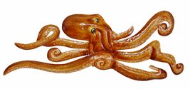 World Bazzar Huge Beautiful Unique Sea Oc EAN Octopus Metal Tropical Coastal Nauti - $54.39