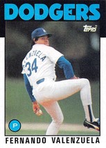 1986 Topps #630 Fernando Valenzuela Los Angeles Dodgers ⚾ - £0.69 GBP