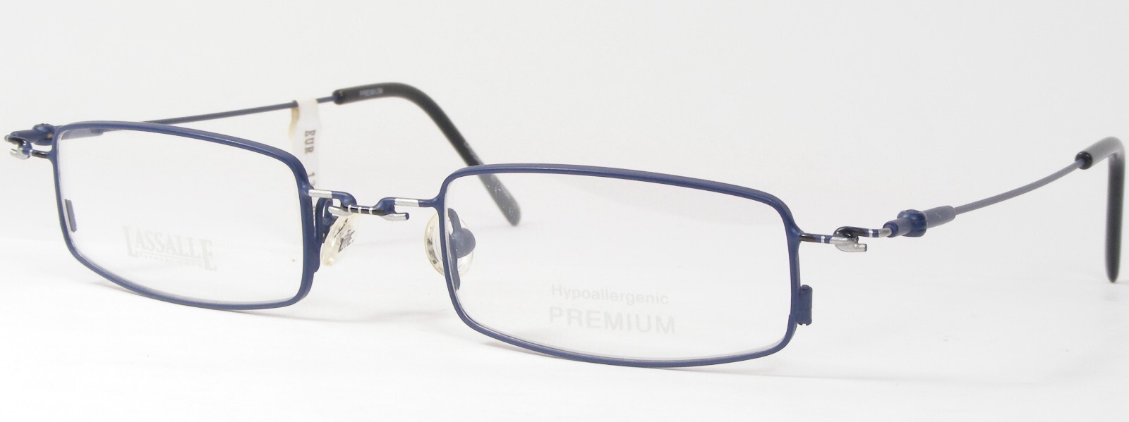 Vintage NOS LASSALLE H006-11 Blau/Silber Einzigartig Brille 46-21-140mm ... - $81.16