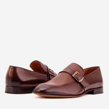The Marquez Tan Baby Buffalo & Deer Leather Loafer Men Shoe image 5